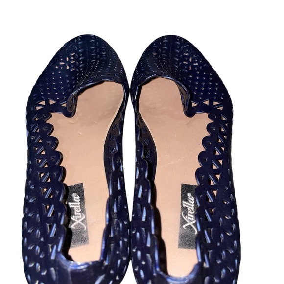 Xirella Navy Blue Scalloped Women's Flats - Picture 9 of 12